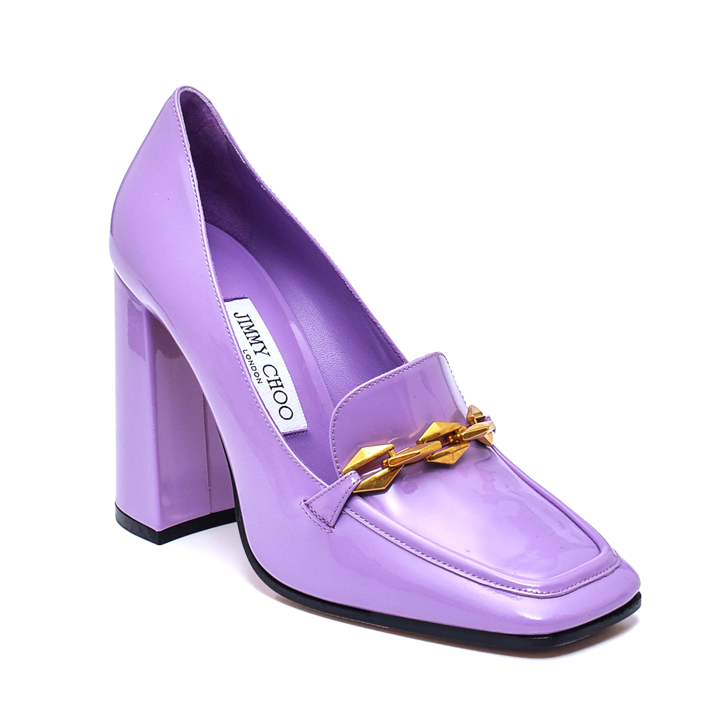 Jimmy Choo - Lilac Patent Leather Diamond Tilda 85MM Pumps / 38 